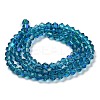 Transparent Electroplate Glass Beads Strands GLAA-F029-3mm-D01-2