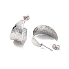 Non-Tarnish 304 Stainless Steel Chunky C-shape Stud Earrings LS-EJEW-P198-08P-2