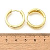 Brass Clear Cubic Zirconia Hoop Earrings EJEW-M047-23G-5
