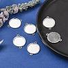 Tibetan Style Alloy Cabochon Connector Settings TIBE-M022-11AS-5