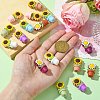 16Pcs 8 Colors Sunflower Flowerpot Food Grade Eco-Friendly Silicone Beads SIL-CJ0001-61-4