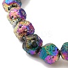 Blaking Painted Natural Lava Rock Beads Strands G-B086-A01-02B-3