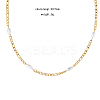 Stainless Steel & Imitaiton Pearl Link Chain Necklaces DO4707-1