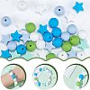 40Pcs 8 Style Food Grade Eco-Friendly Silicone Beads SIL-PH0001-06B-4