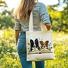 Canvas Women's Tote Bags ABAG-WH0057-007-3