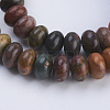 Natural Polychrome Jasper/Picasso Stone/Picasso Jasper Beads Strands X-G-P354-03-8x5mm-3