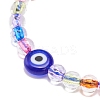 Acrylic Evil Eye & Round Lampwork Braided Bead Bracelet for Women BJEW-JB08379-6