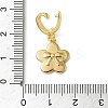 Christmas Brass Rhinestone Flower Pendant Decorations KK-H498-01G-05-3