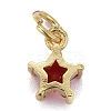 Brass Micro Pave Cubic Zirconia Pendants KK-P192-10-3