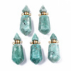 Faceted Natural Amazonite Pendants G-T131-15E-1