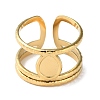 304 Stainless Steel Open Cuff Ring Components X-STAS-Q308-06G-2