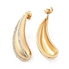 304 Stainless Steel Rhinestone Stud Earrings EJEW-M070-08G-2