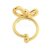 Ion Plating(IP) 304 Stainless Steel Open Cuff Rings for Women RJEW-S409-01G-04-3