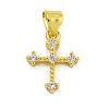 Rack Plating Brass Micro Pave Cubic Zirconia Charms KK-C074-30G-02-1