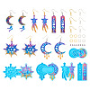 5Pcs 5 Style Moon Phase & Star Pendant Silicone Molds DIY-TA0004-98-1