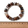 Natural Agate Beads Stretch Bracelets for Women Men G-P614-07-5