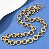13MM 304 Stainless Steel Ring Link Chain Necklaces NJEW-Z105-03G-1