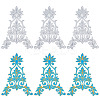 6Pcs 2 Colors Flower Computerized Embroidery Iron on/Sew on Patches PATC-ME0001-05-1