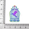 201 Stainless Steel Etched Metal Embellishments Pendants STAS-P382-01A-MC-3