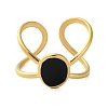 304 Stainless Steel Enamel Cuff Rings RJEW-M171-08G-2