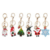 Christmas Theme Printed Acrylic Pendants Keychain KEYC-JKC00887-1