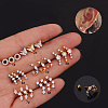 316L Surgical Stainless Steel Micro Pave Clear Cubic Zirconia Cartilage Earrings WG14BE9-14-1