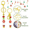 5Pcs Alloy and Brass Bar Beadable Keychain for Jewelry Making DIY Crafts DIY-SW0001-16B-3
