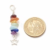 Chakra Theme Natural Gemstone Pendant Decorations X1-HJEW-JM00645-03-4