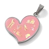 304 Stainless Steel Enamel Pendants STAS-Z098-46P-2
