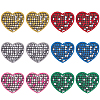 12Pcs 6 Colors Heart Computerized Embroidery Cloth Self Adhesive Patches DIY-CY0001-24-1