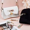 6Pcs 3 Styles Flower Alloy Rhinestone Safety Pin Brooches for Backpack Clothes JEWB-FH0002-57-4