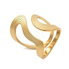 304 Stainless Steel Open Cuff Rings for Women RJEW-Z077-01G-07-4