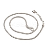 Rack Plating Brass Round Snake Chain Necklaces for Women NJEW-C059-27P-1