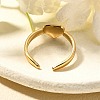 304 Stainless Steel Open Cuff Rings for Women RJEW-R010-04G-3