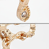 ANATTASOUL 8Pcs 2 Colors Clear Cubic Zirconia Teardrop Charms Cuff Earrings EJEW-AN0001-29-3