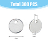 300Pcs 201 Stainless Steel Stamping Blank Tag Pendants STAS-DC0015-47-2