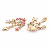 Alloy Enamel Pendants X-ENAM-S126-118C-NR-3