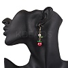 304 Stainless Steel Tomato Dangle Earrings EJEW-MZ00464-01-3