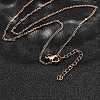201 Stainless Steel Twisted Chain Necklaces NJEW-R023-09RG-3