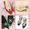 4Pcs 2 Styles Flower Brass Rhinestone Shoe Decorations AJEW-WR0002-42A-6
