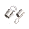 304 Stainless Steel Fold Over Crimp Cord Ends STAS-P434-05B-P-2