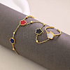 Stainless Steel Link Ring Bracelets WN8938-1