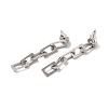 Non-Tarnish 304 Stainless Steel Chain Dangle Stud Earrings for Women LS-EJEW-Q781-27P-2