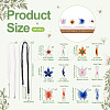 DIY Flower and Butterfly Necklace Making Kit DIY-KS0001-34-3