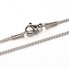 Tarnish Resistant 304 Stainless Steel Box Chain Necklaces NJEW-M124-10P-1