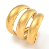 Ion Plating(IP) 304 Stainless Steel Three Layers Wide Open Cuff Ring for Women RJEW-A043-22G-1