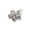 Brass Micro Pave Cubic Zirconia Charms KK-D371-04E-P-2