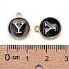 Golden Plated Alloy Charms LS-ENAM-S118-02Y-3