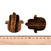 Natural Tiger Eye Hamsa Hand with Eye Figurines DJEW-N003-04D-3