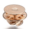 Brass Badge Lapel Pin Back Butterfly Clutches KK-Z003-01LG-1